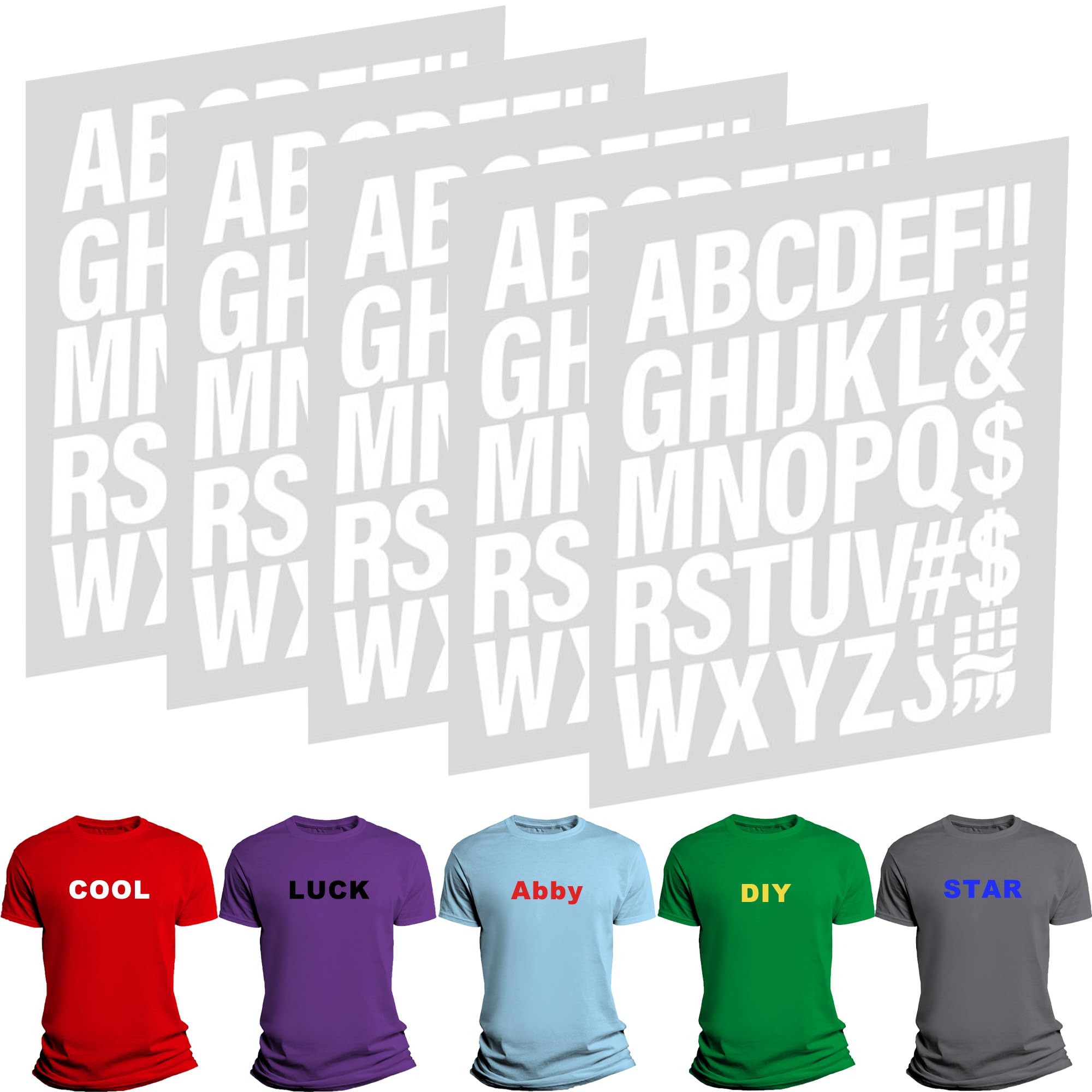 Amazon.com: 220 Pieces Iron on Letters for Clothing, 5